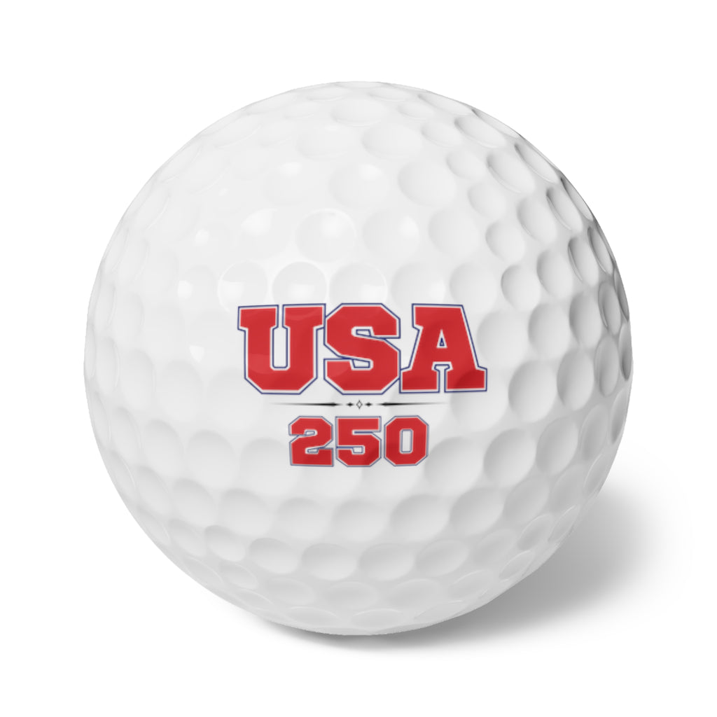 USA 250 Golf Balls, 6pcs