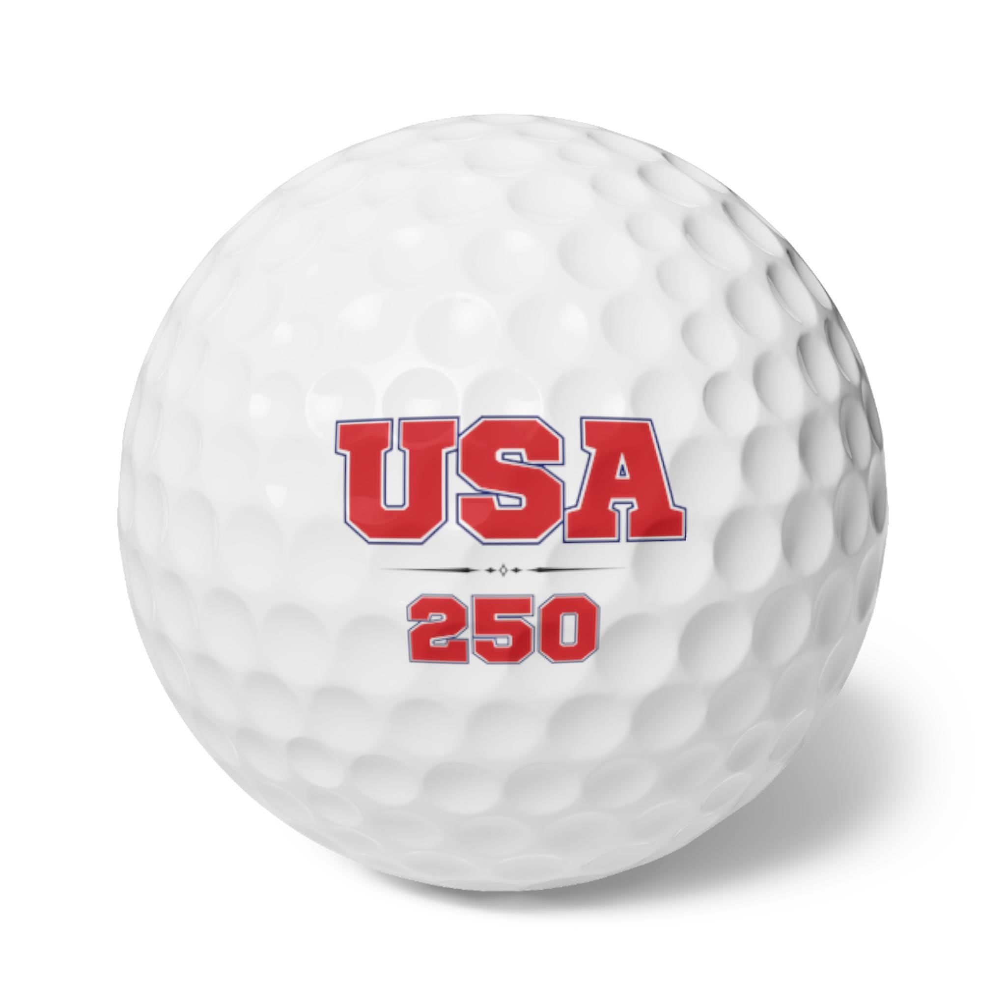 USA 250 Golf Balls, 6pcs