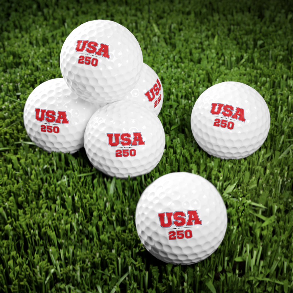 USA 250 Golf Balls, 6pcs